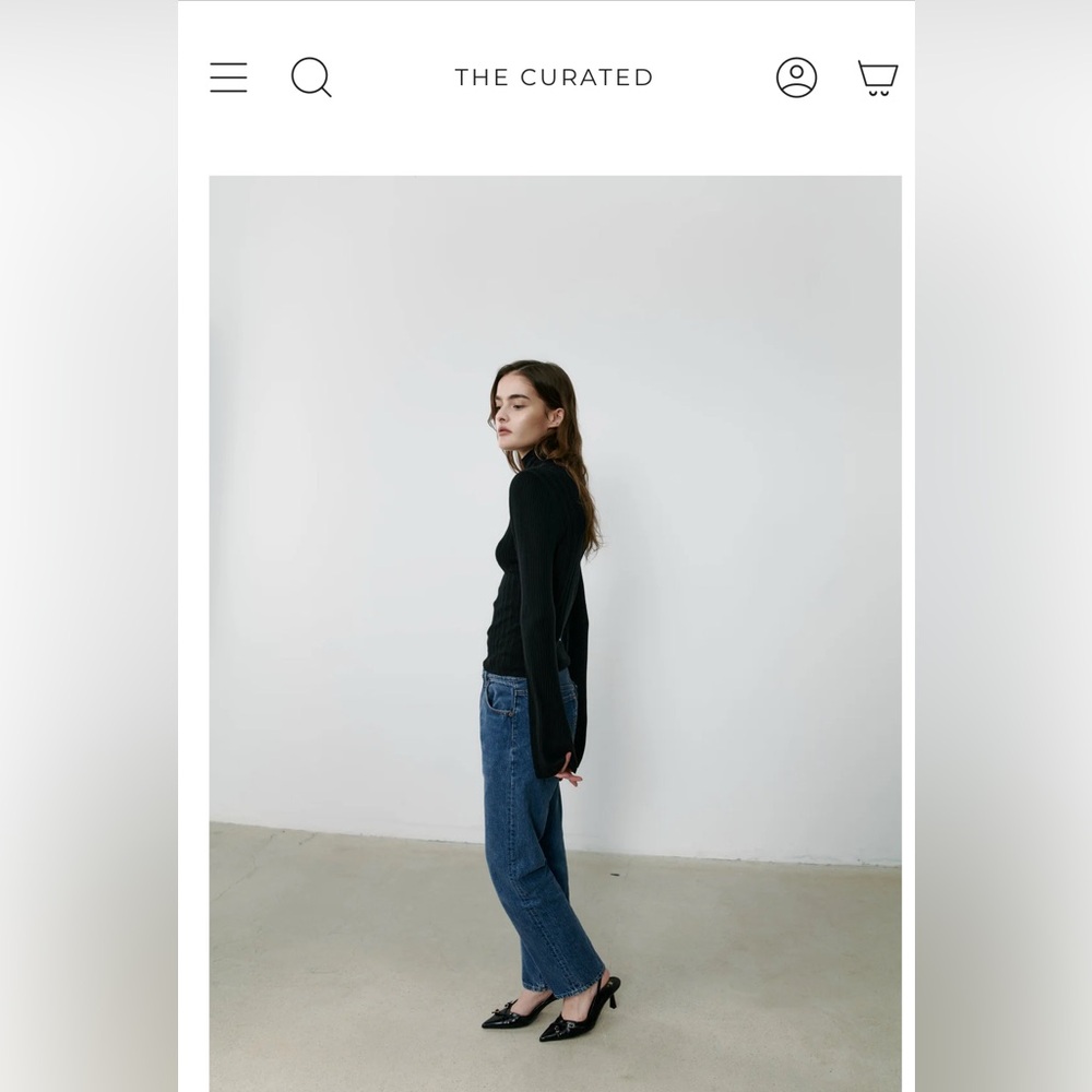 NWT The Curated - Silk High Neck Top - XXS - Picture 4 of 6
